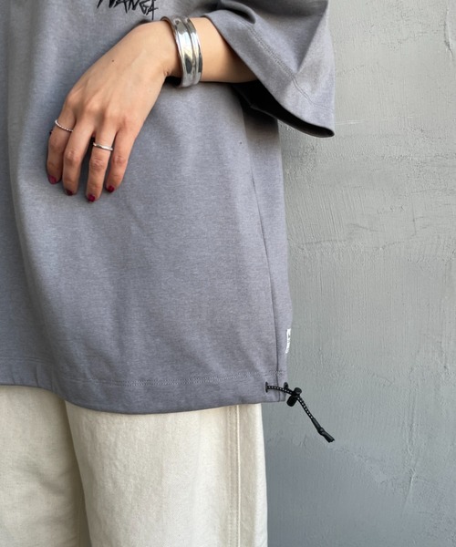 NANGA（ナンガ）の「【WEB先行予約】[NANGA/ナンガ] 別注 ルーズフィット ドローコードポケットTシャツ（Tシャツ/カットソー・レディース・ブラック/ホワイト/チャコール・XL/L/M/S）」の8枚目の写真