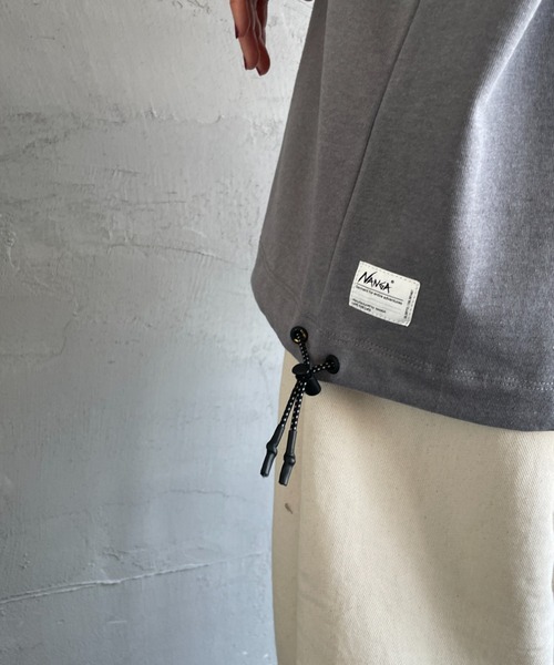 NANGA（ナンガ）の「【WEB先行予約】[NANGA/ナンガ] 別注 ルーズフィット ドローコードポケットTシャツ（Tシャツ/カットソー・レディース・ブラック/ホワイト/チャコール・XL/L/M/S）」の9枚目の写真