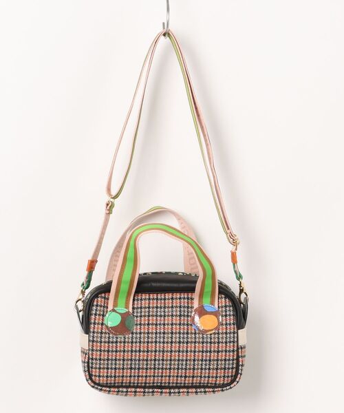 tsumori chisato CARRY（ツモリチサトキャリー）の「ミニボストン　ツモリチサト　マルチチェック（ハンドバッグ・レディース・オレンジ/ブルー・FREE）」の3枚目の写真