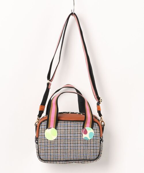 tsumori chisato CARRY（ツモリチサトキャリー）の「ミニボストン　ツモリチサト　マルチチェック（ハンドバッグ・レディース・オレンジ/ブルー・FREE）」の6枚目の写真