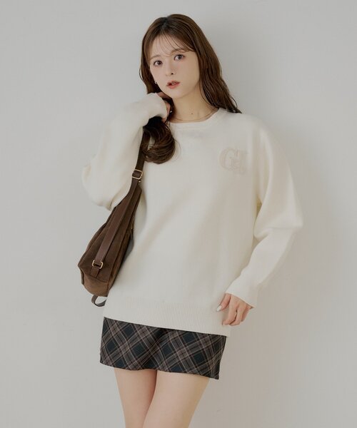 Chico（チコ）の「【マルチway】シャツレイヤードニットワンピース（ワンピース・レディース・ネイビー/アイボリー/グレー・FREE）」の11枚目の写真