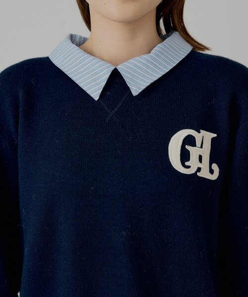 Chico（チコ）の「【マルチway】シャツレイヤードニットワンピース（ワンピース・レディース・ネイビー/アイボリー/グレー・FREE）」の21枚目の写真