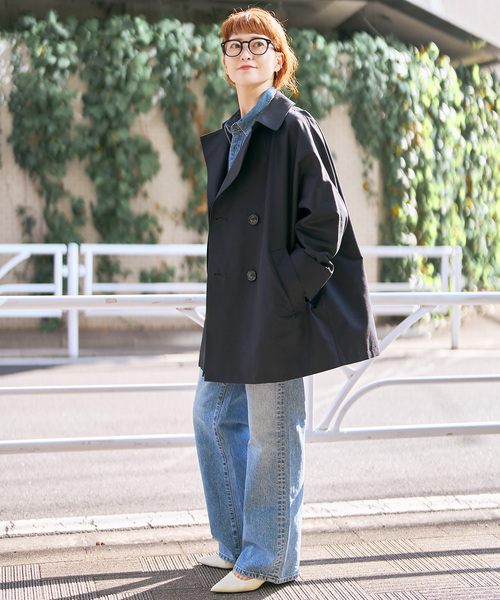 Spick & Span（スピックアンドスパン）の「TICCA / ティッカMiniテントトレンチコート（トレンチコート・レディース・ベージュ/ネイビー・MEDIUM）」の4枚目の写真