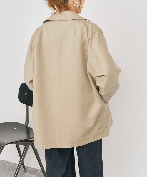 Spick & Span（スピックアンドスパン）の「TICCA / ティッカMiniテントトレンチコート（トレンチコート・レディース・ベージュ/ネイビー・MEDIUM）」の9枚目の写真