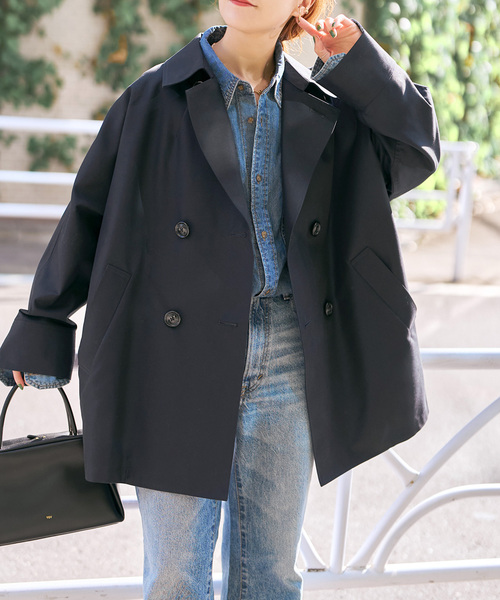 Spick & Span（スピックアンドスパン）の「TICCA / ティッカMiniテントトレンチコート（トレンチコート・レディース・ベージュ/ネイビー・MEDIUM）」の14枚目の写真