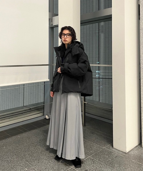 Ameri（アメリ）の「UND RANDOM TUCK FLARE SKIRT（スカート・レディース・ブラック/ピンク/グレー・SMALL/MEDIUM）」の10枚目の写真