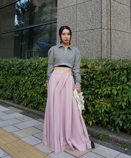Ameri（アメリ）の「UND RANDOM TUCK FLARE SKIRT（スカート・レディース・ブラック/ピンク/グレー・SMALL/MEDIUM）」の13枚目の写真