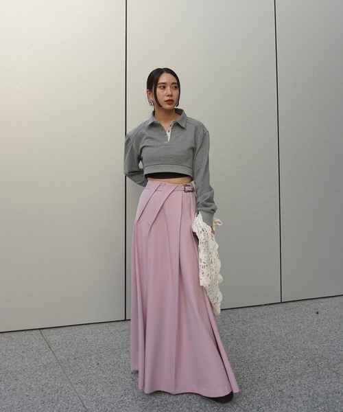 Ameri（アメリ）の「UND RANDOM TUCK FLARE SKIRT（スカート・レディース・ブラック/ピンク/グレー・SMALL/MEDIUM）」の14枚目の写真