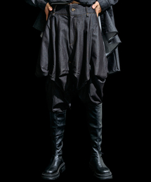 RECULER（ルキュレ）の「skirt silhouette baggy pants Like Denim Black（スウェットパンツ）」