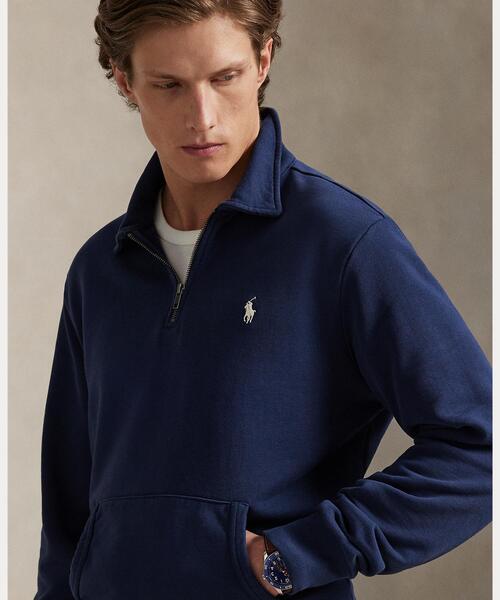 POLO RALPH LAUREN(ポロ ラルフ ローレン)の「ロゴバック フリース クォータージップ スウェットシャツ(スウェット・メンズ・ネイビー系1・L/XXL/XS/XL/S/M)」の4枚目の写真
