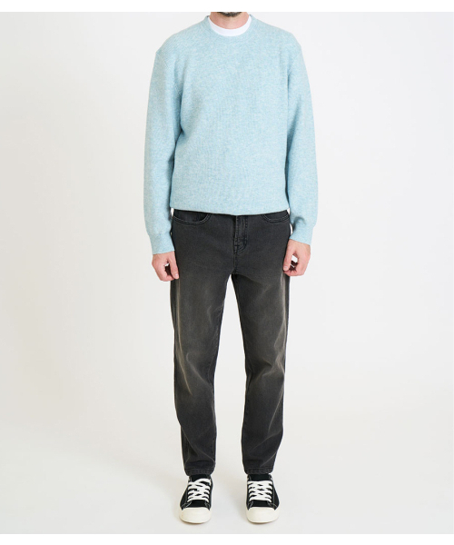 BLACKBROWN（ブラックブラウン）の「ディストロイドテーパードフィットデニムパンツ [WASHED GRAY]（デニムパンツ・メンズ・その他・SMALL/MEDIUM/LARGE/X-LARGE/XX-LARGE）」の3枚目の写真