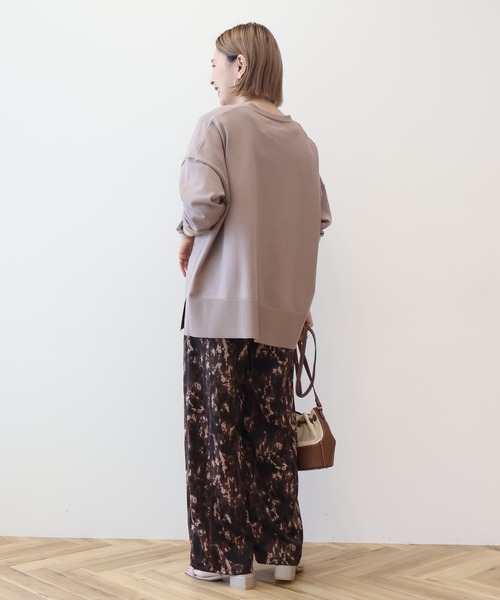 AMERICAN HOLIC（アメリカンホリック）の「【WEB限定】バイパチVネックルーズカーディガン（カーディガン/ボレロ・レディース・ブラック/杢グレー/ネイビー/ベージュ/ピンク/グリーン・M/L）」の18枚目の写真