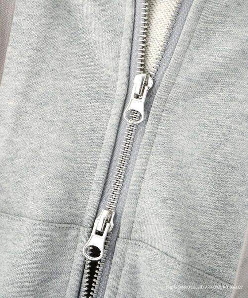 FREE'S MART（フリーズマート）の「〈メロクロコラボ〉ジップパーカー（パーカー・レディース・グレー/ブラック・FREE）」の4枚目の写真