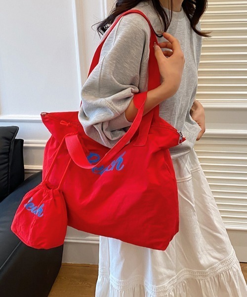 セール】【26年春夏新作】【A4サイズ対応】【巾着ポーチ付き】ロゴ