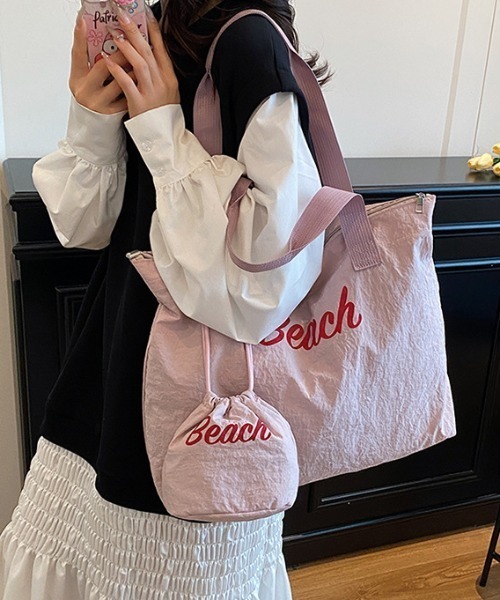 セール】【26年春夏新作】【A4サイズ対応】【巾着ポーチ付き】ロゴ