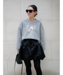 BeBeoD（べベッド）の「ドットチュールスリーブロゴスウェット（Tシャツ/カットソー）」