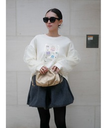 BeBeoD（べベッド）の「ドットチュールスリーブロゴスウェット（Tシャツ/カットソー）」