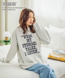 GLOBAL WORK | PEANUTS/ヘビロッTEE/プリント長袖/632935(Tシャツ/カットソー)