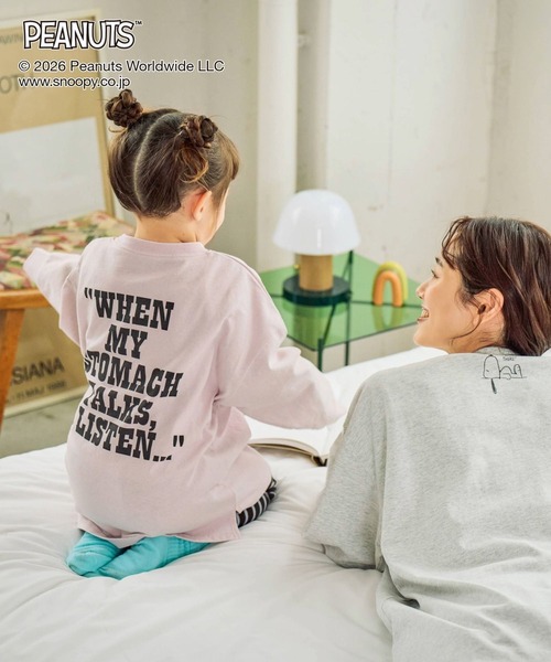 GLOBAL WORK（グローバルワーク）の「PEANUTS/ヘビロッTEE/プリント長袖/632935（Tシャツ/カットソー・メンズ・アイボリー/杢グレー/スミクロ・LARGE/SMALL/MEDIUM）」の10枚目の写真