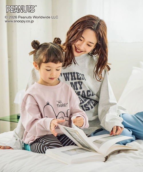 GLOBAL WORK（グローバルワーク）の「PEANUTS/ヘビロッTEE/プリント長袖/632935（Tシャツ/カットソー・メンズ・アイボリー/杢グレー/スミクロ・LARGE/SMALL/MEDIUM）」の12枚目の写真