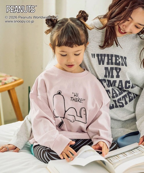 GLOBAL WORK（グローバルワーク）の「PEANUTS/ヘビロッTEE/プリント長袖/632935（Tシャツ/カットソー・メンズ・アイボリー/杢グレー/スミクロ・LARGE/SMALL/MEDIUM）」の13枚目の写真
