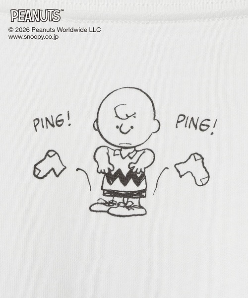 GLOBAL WORK（グローバルワーク）の「PEANUTS/ヘビロッTEE/プリント長袖/632935（Tシャツ/カットソー・メンズ・アイボリー/杢グレー/スミクロ・LARGE/SMALL/MEDIUM）」の20枚目の写真