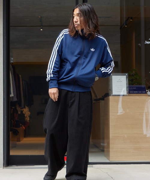 【トマト】アディダス トラックジャケット ジャージ トレフォイル 紺 03 希少 adidas アディダス オリジナルス トレフォイル 3ストライプ