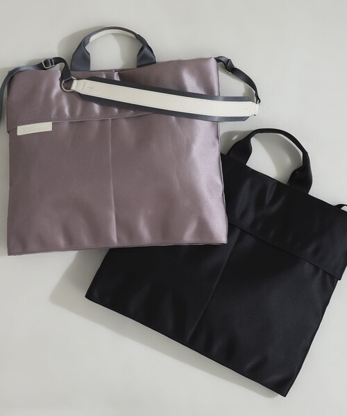 Demi-Luxe BEAMS（デミルクス ビームス）の「TOFF&LOADSTONE / エアー 2WAY ショルダーバッグ（トートバッグ・レディース・パープル系その他2/ブラック・ONE SIZE）」の3枚目の写真
