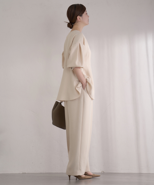 &NAVY ジョーゼットペプラムブラウス（シャツ/ブラウス）｜IENA