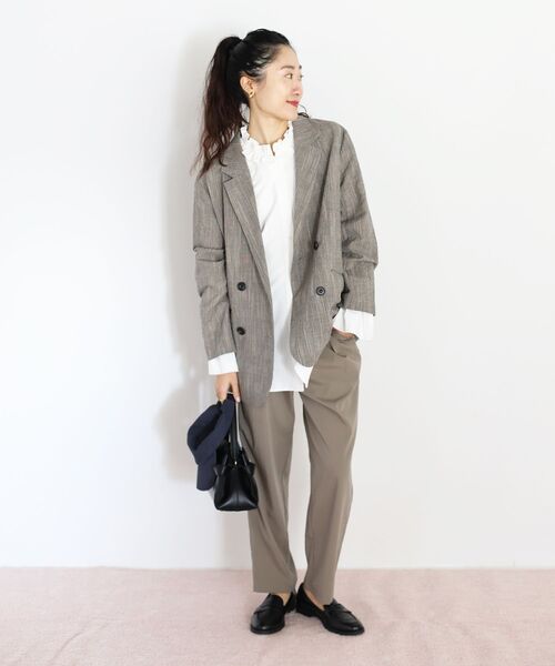 le.coeur blanc（ルクールブラン）の「フリルカラーブラウス（シャツ/ブラウス・レディース・ブルー/オフホワイト/ブルー系その他4・38）」の18枚目の写真