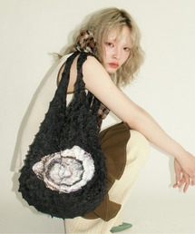 musubore(���X�{��)��pleated print oyster bag / �v���[�c�v�����g�I�C�X�^�[�o�b�O(�G�R�o�b�O/�T�u�o�b�O)