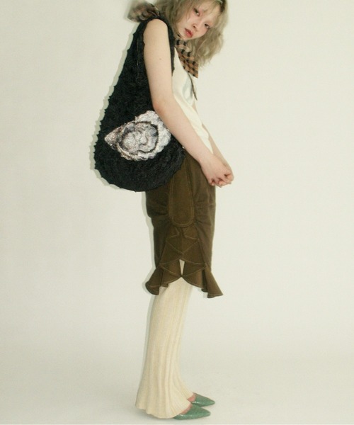 musubore（ムスボレ）の「pleated print oyster bag / プリーツ 