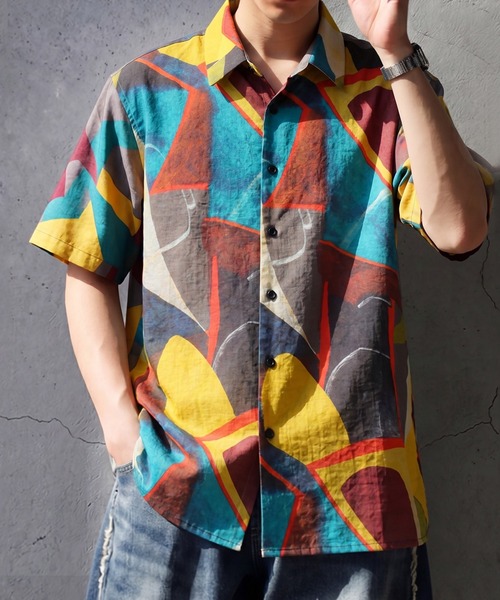 antiqua（アンティカ）の「アート柄 シャツ（シャツ/ブラウス・レディース・マルチ・ONESIZE）」の7枚目の写真