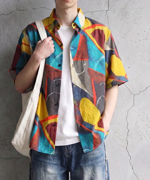 antiqua（アンティカ）の「アート柄 シャツ（シャツ/ブラウス・レディース・マルチ・ONESIZE）」の9枚目の写真