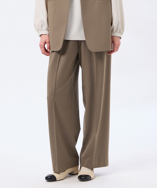 MACKINTOSH PHILOSOPHY(マッキントッシュ フィロソフィー)の「【Alby Easy Pants Wide(アルビーイージーパンツワイド)】ウールツイル製(その他パンツ・レディース・グレー系その他2/ブラウン系その他/ダークネイビー・36/38)」の2枚目の写真