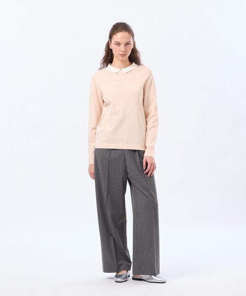 MACKINTOSH PHILOSOPHY(マッキントッシュ フィロソフィー)の「【Alby Easy Pants Wide(アルビーイージーパンツワイド)】ウールツイル製(その他パンツ・レディース・グレー系その他2/ブラウン系その他/ダークネイビー・36/38)」の14枚目の写真