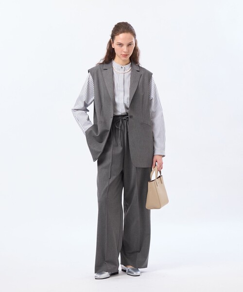 MACKINTOSH PHILOSOPHY(マッキントッシュ フィロソフィー)の「【Alby Easy Pants Wide(アルビーイージーパンツワイド)】ウールツイル製(その他パンツ・レディース・グレー系その他2/ブラウン系その他/ダークネイビー・36/38)」の15枚目の写真