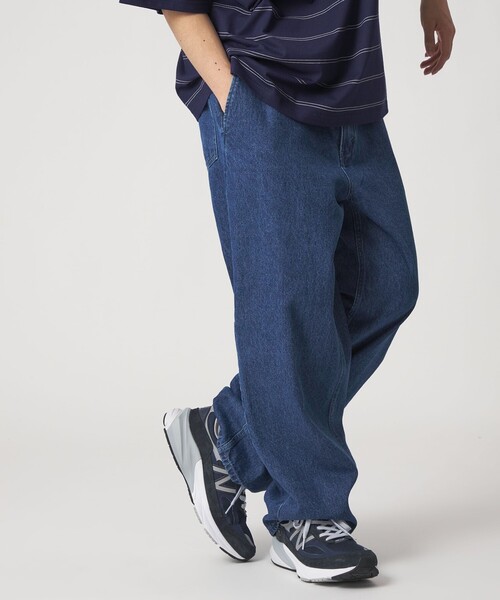 CITEN（シテン）の「＜CITEN＞ベルテッドデニムパンツ（デニムパンツ・メンズ・ブラック/コバルトブルー・L/M）」の2枚目の写真