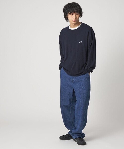CITEN（シテン）の「＜CITEN＞ベルテッドデニムパンツ（デニムパンツ・メンズ・ブラック/コバルトブルー・L/M）」の4枚目の写真