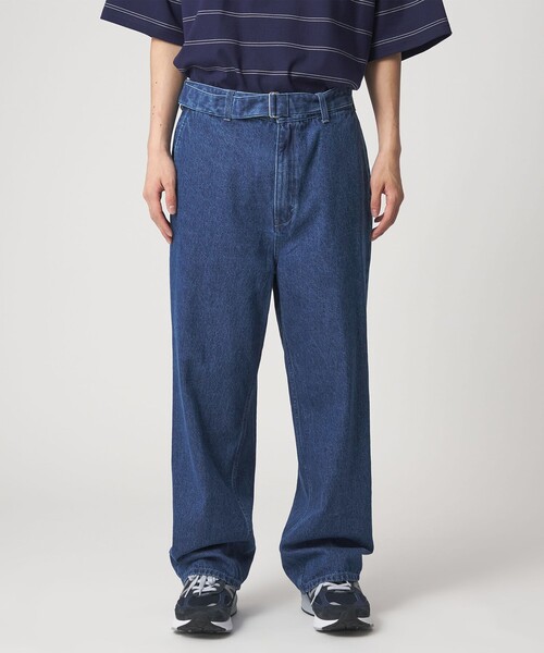 CITEN（シテン）の「＜CITEN＞ベルテッドデニムパンツ（デニムパンツ・メンズ・ブラック/コバルトブルー・L/M）」の8枚目の写真