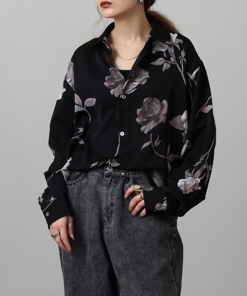 MMMM(エムエムエムエム)の「MMMM/ ローズプリント総柄シャツ/レギュラーカラー(シャツ/ブラウス・メンズ・ブラック/ホワイト・M/L)」の17枚目の写真
