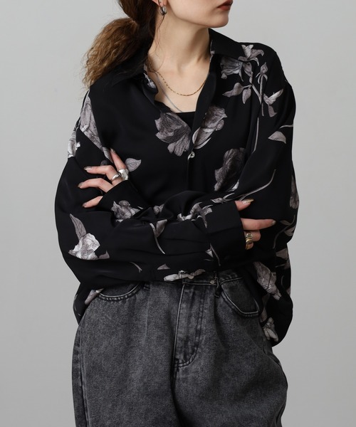 MMMM(エムエムエムエム)の「MMMM/ ローズプリント総柄シャツ/レギュラーカラー(シャツ/ブラウス・メンズ・ブラック/ホワイト・M/L)」の18枚目の写真