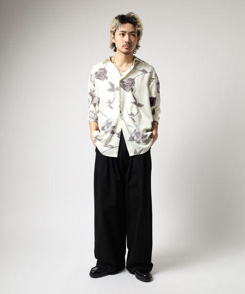 MMMM(エムエムエムエム)の「MMMM/ ローズプリント総柄シャツ/レギュラーカラー(シャツ/ブラウス・メンズ・ブラック/ホワイト・M/L)」の15枚目の写真