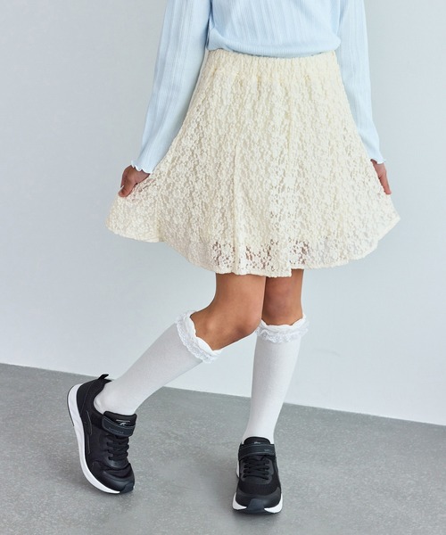 セール】【KIDS/キッズ】インパンツ付きレースマーメイドミニスカート