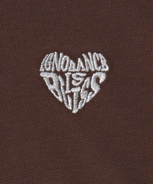 SITRY（シトリー）の「SITRY Heart Embroidery Half Zip Polo Shirt/別注 オーバーサイズ ハートロゴ ワンポイントラメ刺繍 ハーフジップ 半袖ポロシャツ レディース メンズ（ポロシャツ・レディース・チャコール/ネイビー/グリーン系その他/ブルー系その他/ホワイト/ブラウン/グリーン/ホワイト系その他/レッド系その他/ブラック/ワイン/グレー系その他/ブラウン系その他/ブラック系その他・M/L/XL）」の22枚目の写真