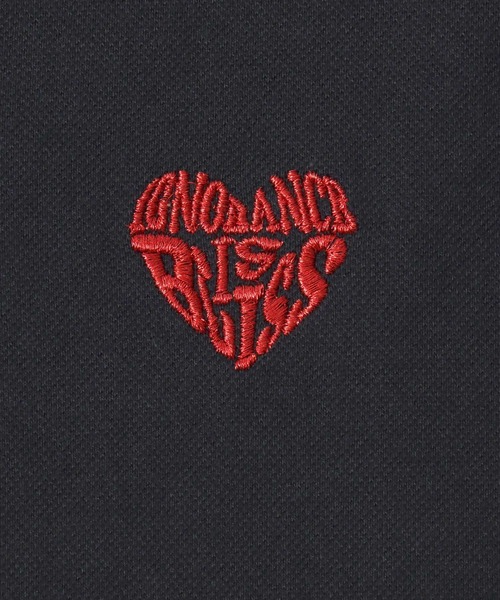 SITRY（シトリー）の「SITRY Heart Embroidery Half Zip Polo Shirt/別注 オーバーサイズ ハートロゴ ワンポイントラメ刺繍 ハーフジップ 半袖ポロシャツ レディース メンズ（ポロシャツ・レディース・チャコール/ネイビー/グリーン系その他/ブルー系その他/ホワイト/ブラウン/グリーン/ホワイト系その他/レッド系その他/ブラック/ワイン/グレー系その他/ブラウン系その他/ブラック系その他・M/L/XL）」の18枚目の写真