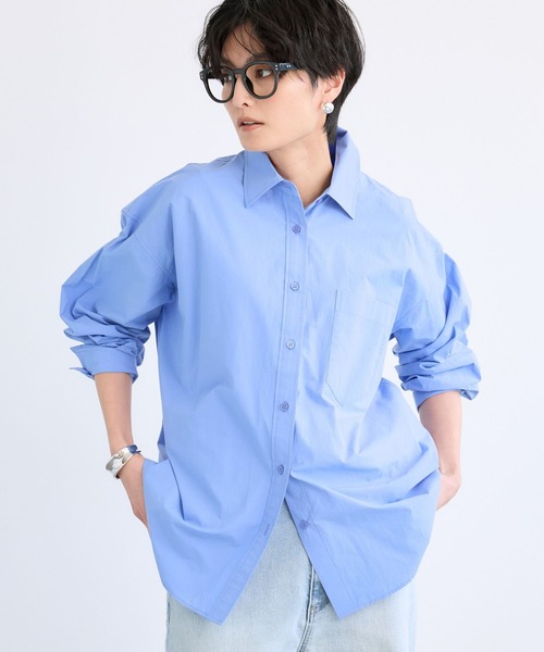 BARNYARDSTORM（バンヤードストーム）の「BARNYARDSTORM / バックタックシャツ / ハンドウォッシャブル（シャツ/ブラウス・レディース・ベージュ/ホワイト/ピンク/サックスブルー・FREE）」の4枚目の写真