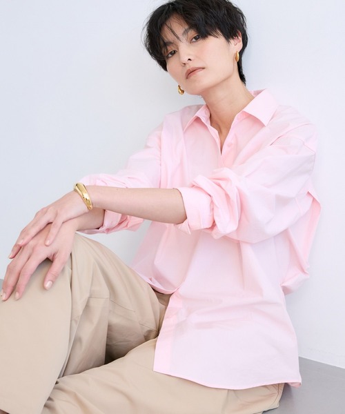 BARNYARDSTORM（バンヤードストーム）の「BARNYARDSTORM / バックタックシャツ / ハンドウォッシャブル（シャツ/ブラウス・レディース・ベージュ/ホワイト/ピンク/サックスブルー・FREE）」の22枚目の写真