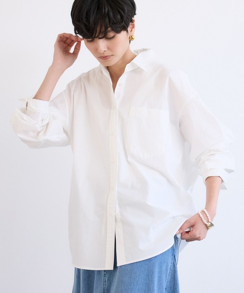 BARNYARDSTORM（バンヤードストーム）の「BARNYARDSTORM / バックタックシャツ / ハンドウォッシャブル（シャツ/ブラウス・レディース・ベージュ/ホワイト/ピンク/サックスブルー・FREE）」の17枚目の写真