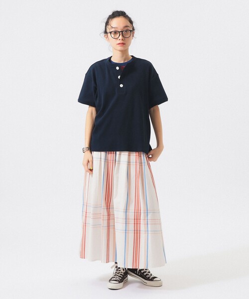 BEAMS BOY（ビームスボーイ）の「ボーイ ビッグ タータン スカート（スカート・レディース・ネイビー/ライトブルー/ホワイト系その他7・2/1）」の4枚目の写真